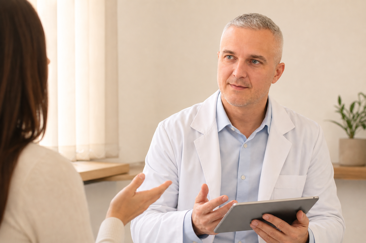 Dr. Thiago em uma consulta individualizada